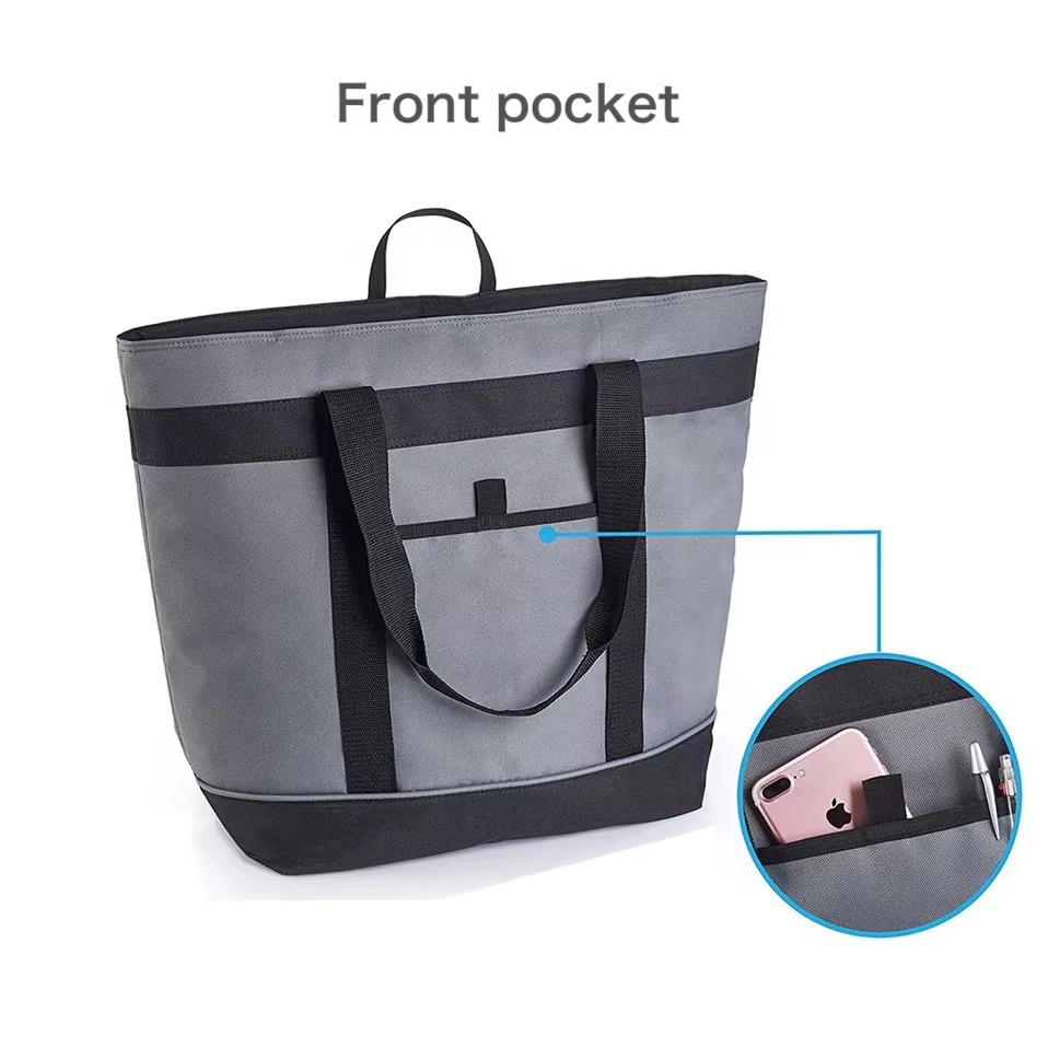 front pocket holding phone and pen