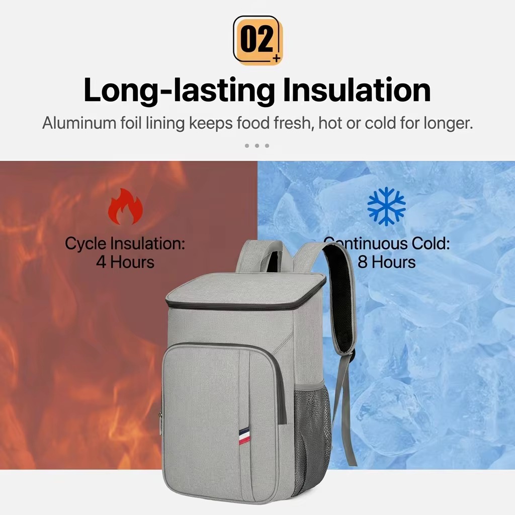 Leak-Proof Insulated Cooler Backpack with Multi-Pocket Storage product detail