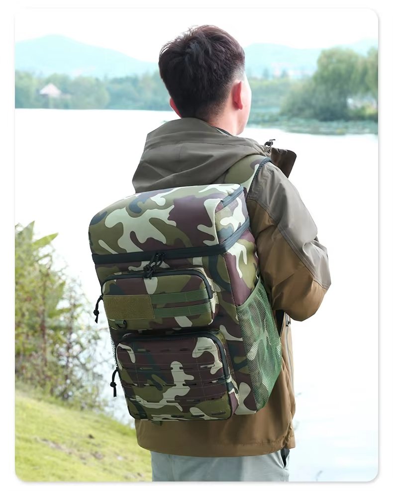 Printed Large Capacity Ice Bag Leakproof Outdoor Travel Insulated Cooler Backpack Bags for Camping Lunch Picnic - product detail