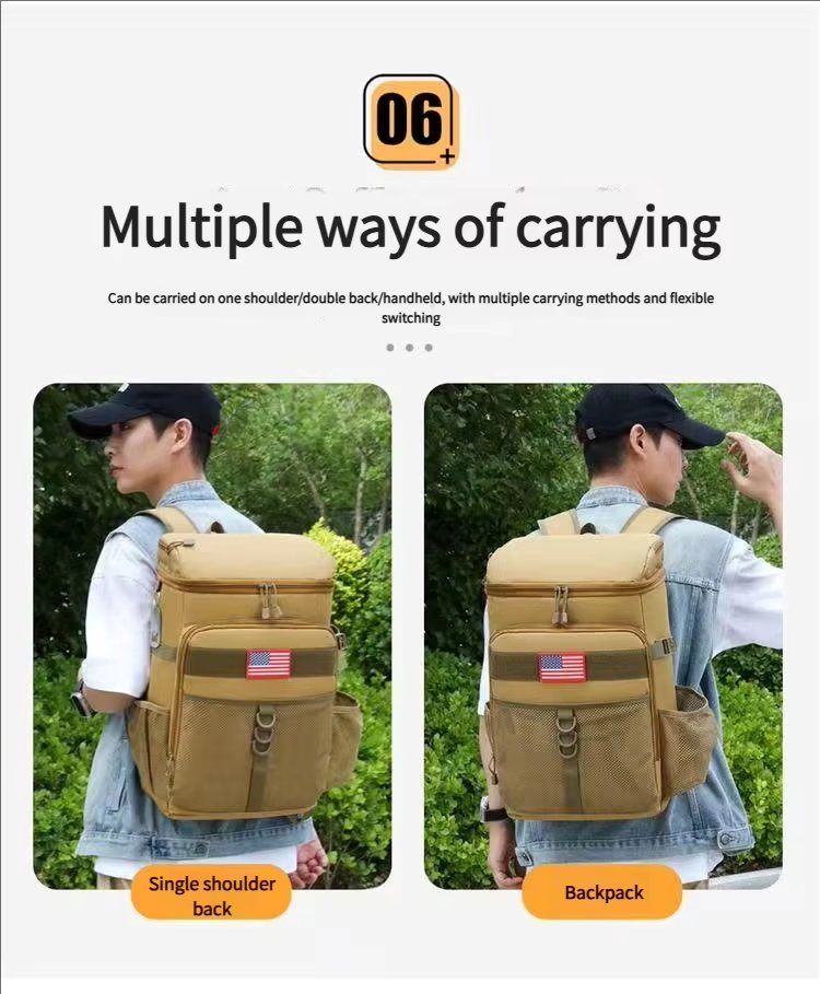 Large Capacity Oxford Waterproof Leak Proof Picnic Lunch Backpacks New Design Soft Insulated Tactical Cooler Bag - product detail