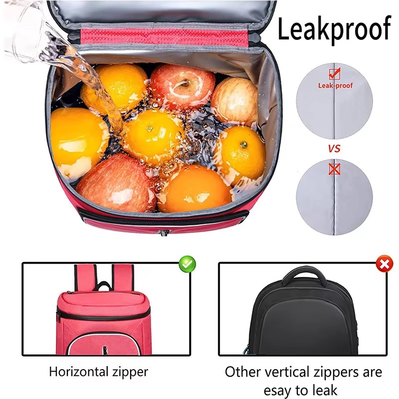 Cooler Backpack with Leak-Proof Horizontal Zipper Design product detail