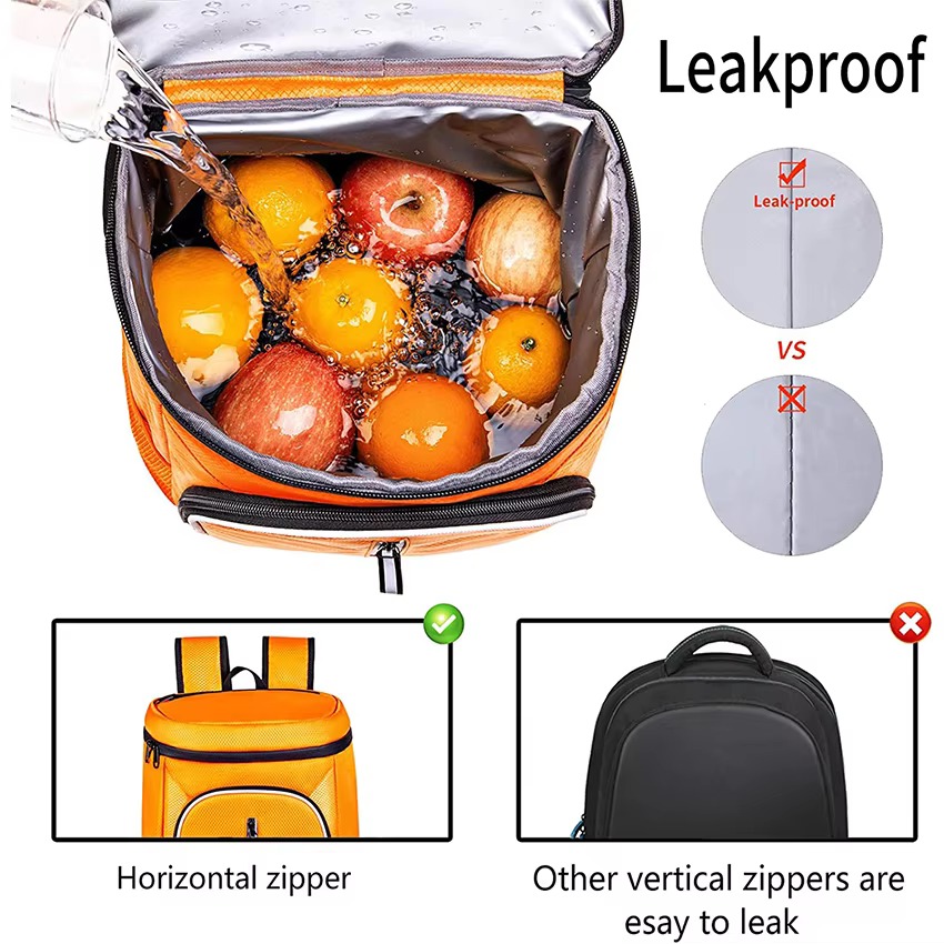 Cooler Backpack with Leak-Proof Horizontal Zipper Design product detail