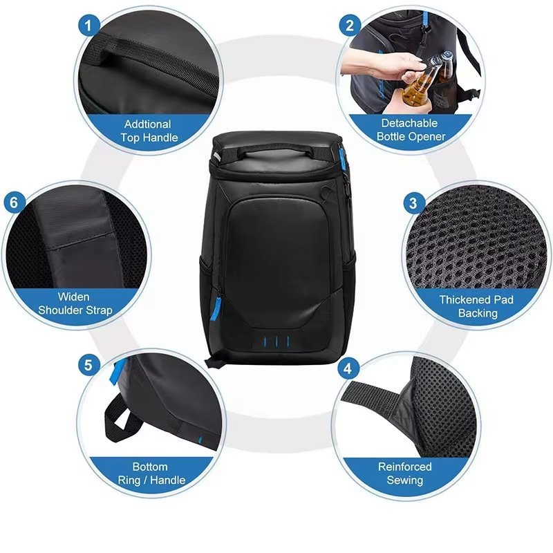 Reusable Double Layer Lunch Box Oxford Cloth Waterproof Insulated Cooler Bag Outdoor Portable Picnic Food Storage Bag - product detail