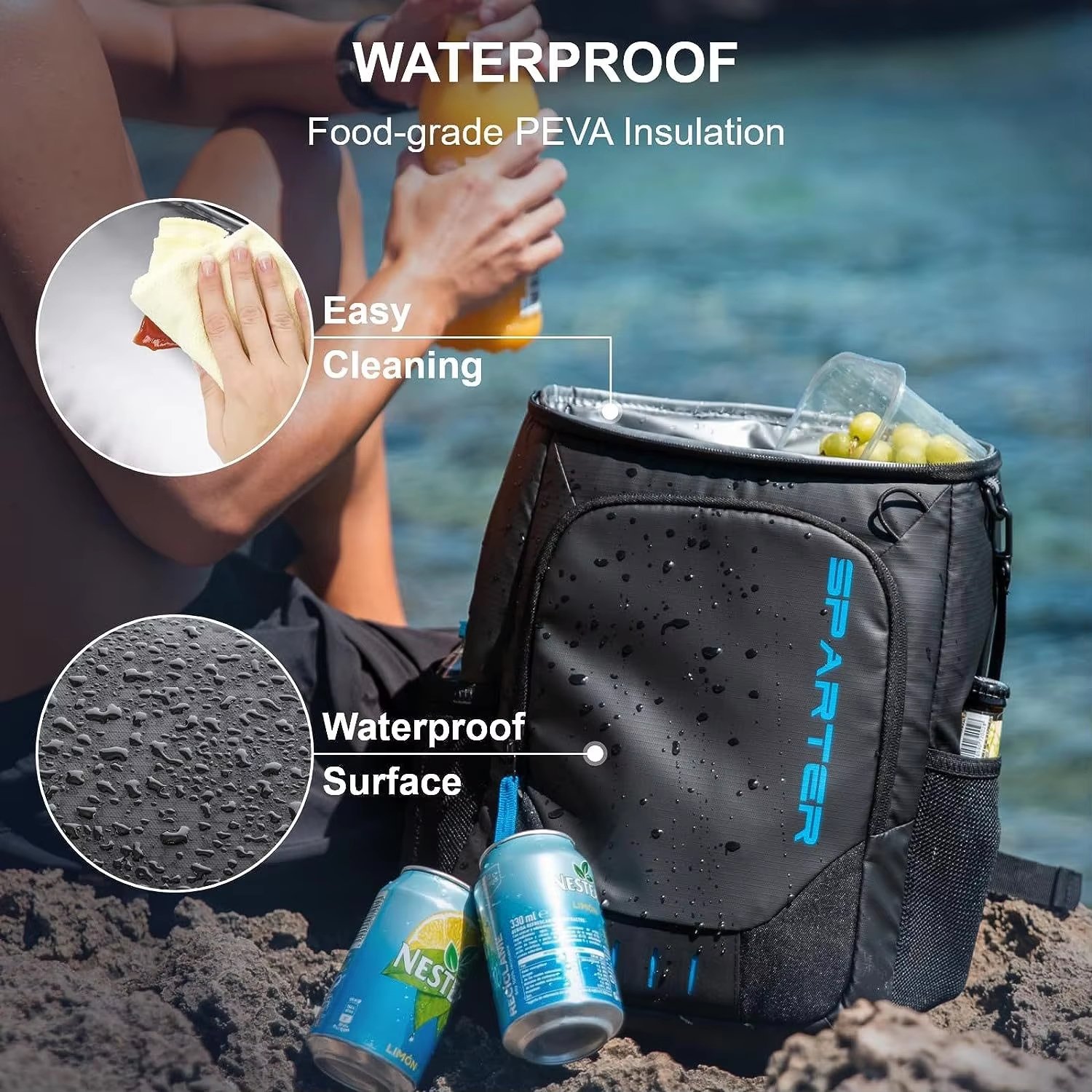 Reusable Double Layer Lunch Box Oxford Cloth Waterproof Insulated Cooler Bag Outdoor Portable Picnic Food Storage Bag - product detail