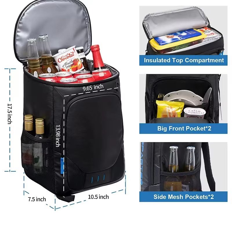 Reusable Double Layer Lunch Box Oxford Cloth Waterproof Insulated Cooler Bag Outdoor Portable Picnic Food Storage Bag - product detail