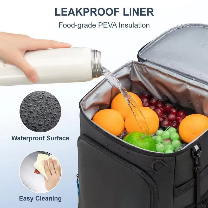 Reusable Double Layer Lunch Box Oxford Cloth Waterproof Insulated Cooler Bag Outdoor Portable Picnic Food Storage Bag - product detail