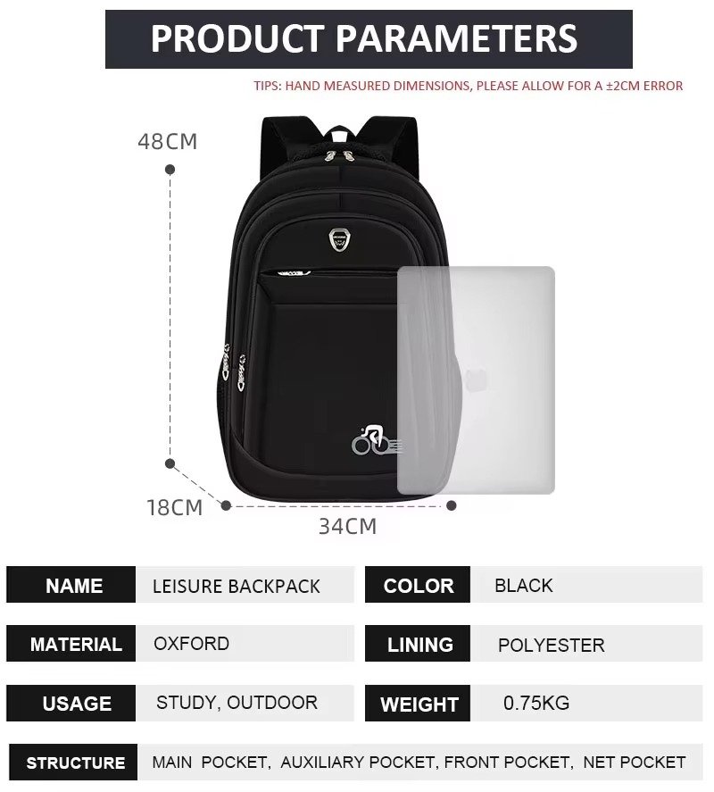 Factory Customized Logo Laptop Backpack Large Capacity Business Computer Bag Multifunctional College Student Schoolbag detail image