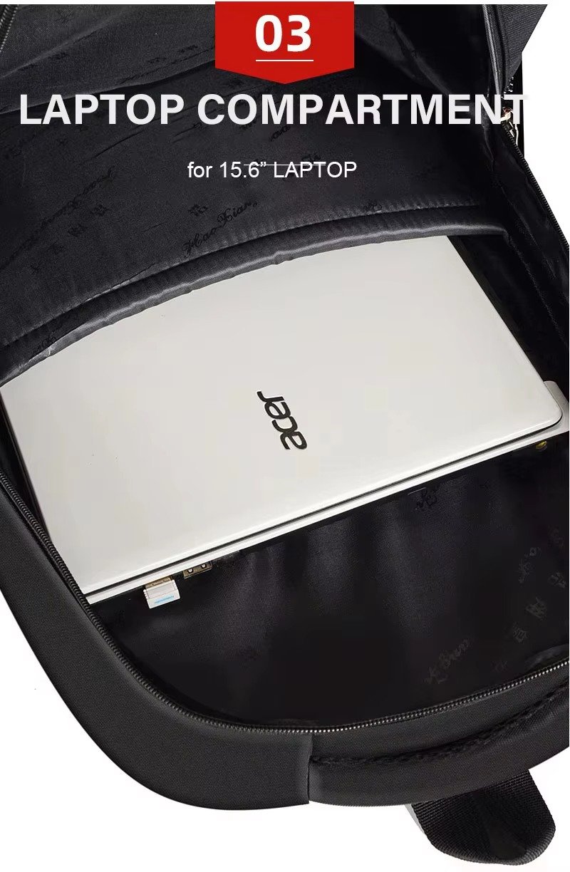 Factory Customized Logo Laptop Backpack Large Capacity Business Computer Bag Multifunctional College Student Schoolbag detail image