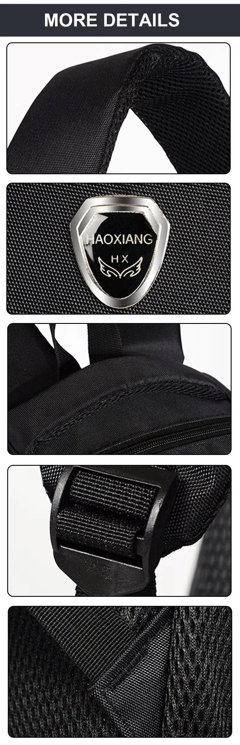 Factory Customized Logo Laptop Backpack Large Capacity Business Computer Bag Multifunctional College Student Schoolbag detail image