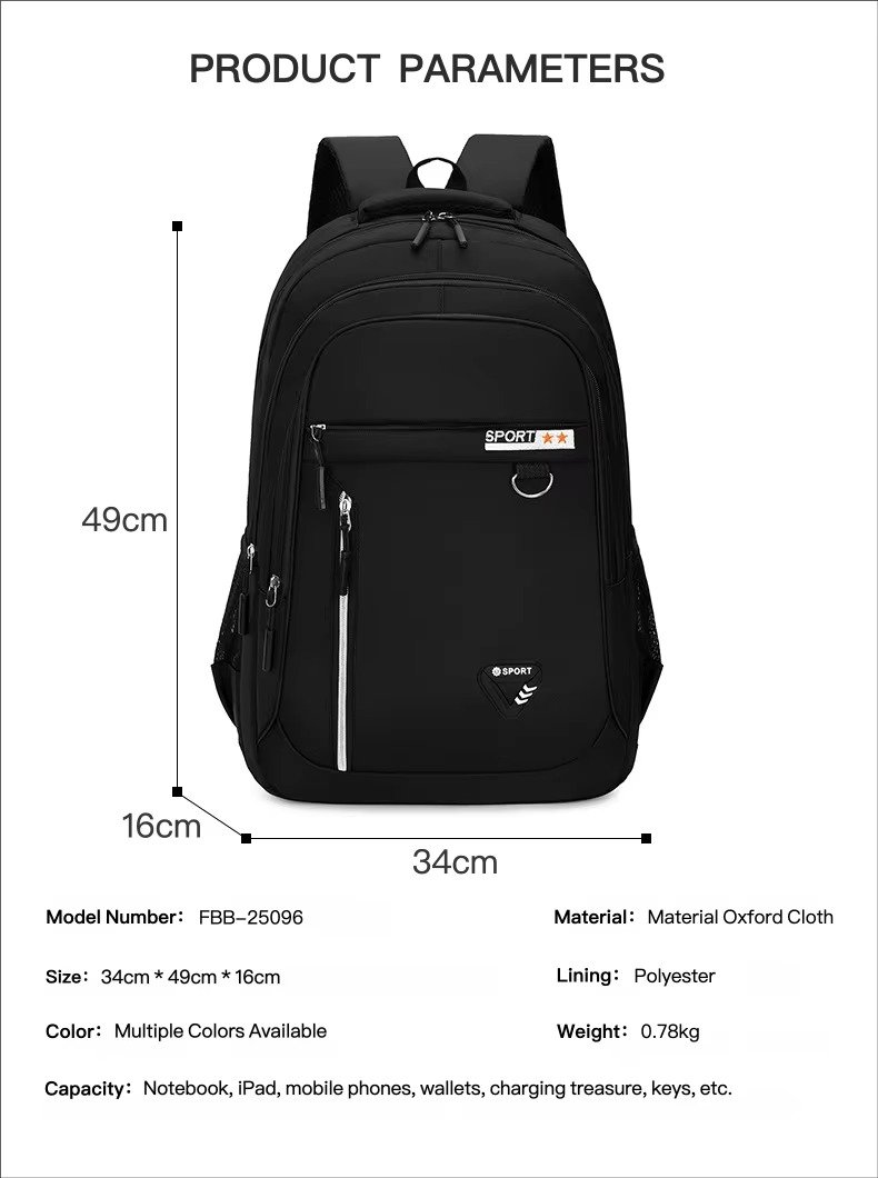 Multifunctional Large Capacity Business Laptop Backpack Teen College Student School Bag Casual Outdoor Travel Rucksack detail image