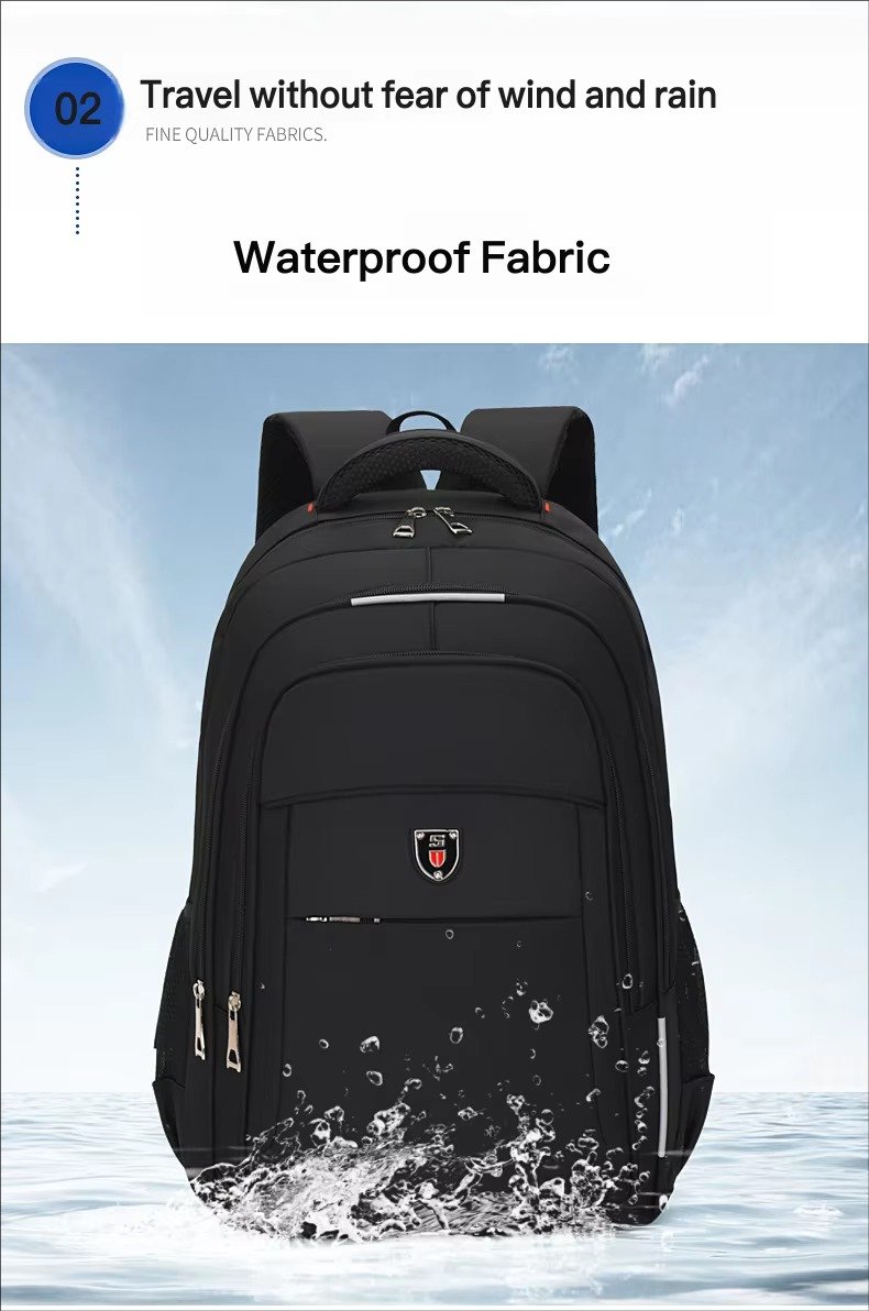 Custom Logo Durable Waterproof Oxford Laptop Backpack For Business Travel Lightweight Large Capacity College Student School Bag detail image