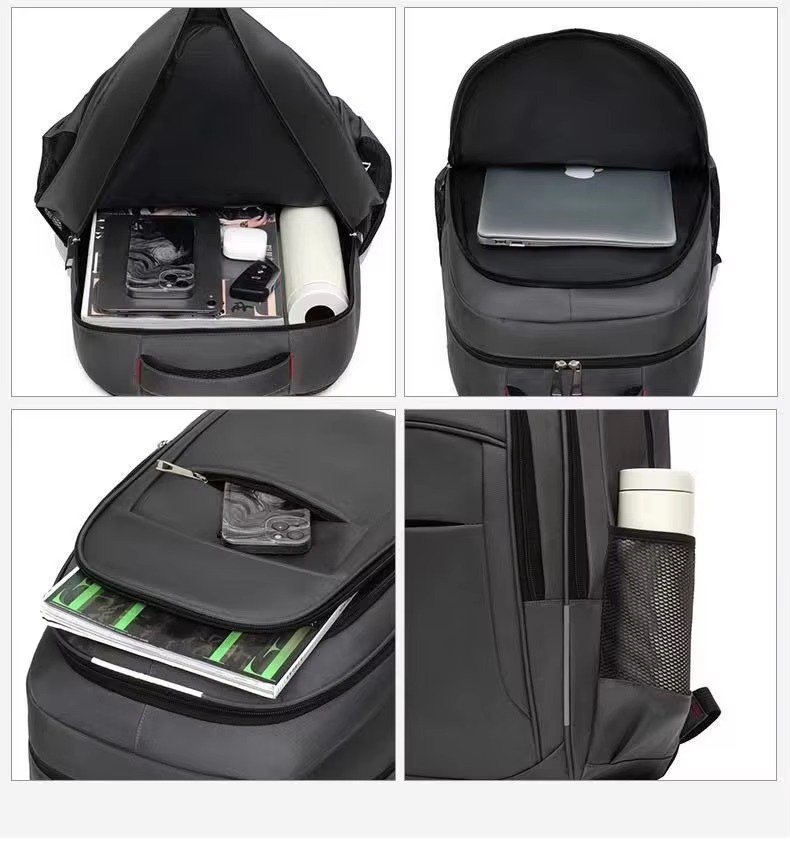 Custom Logo Durable Waterproof Oxford Laptop Backpack For Business Travel Lightweight Large Capacity College Student School Bag detail image