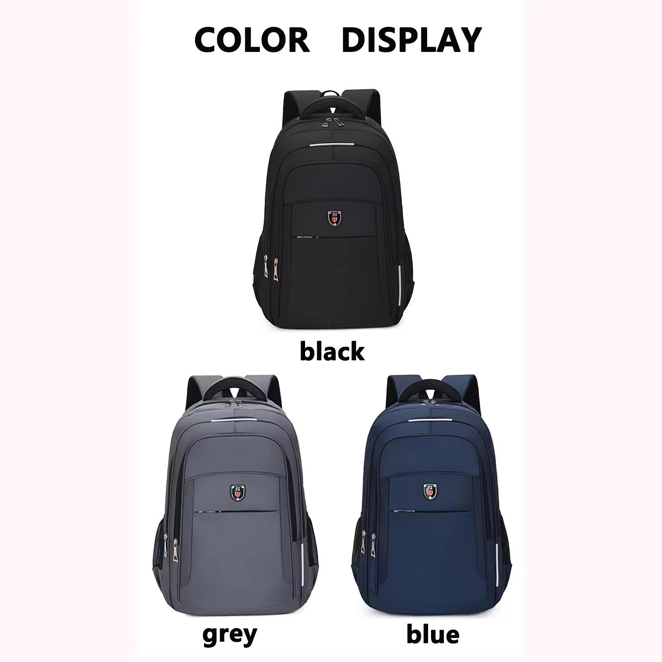 Custom Logo Durable Waterproof Oxford Laptop Backpack For Business Travel Lightweight Large Capacity College Student School Bag detail image