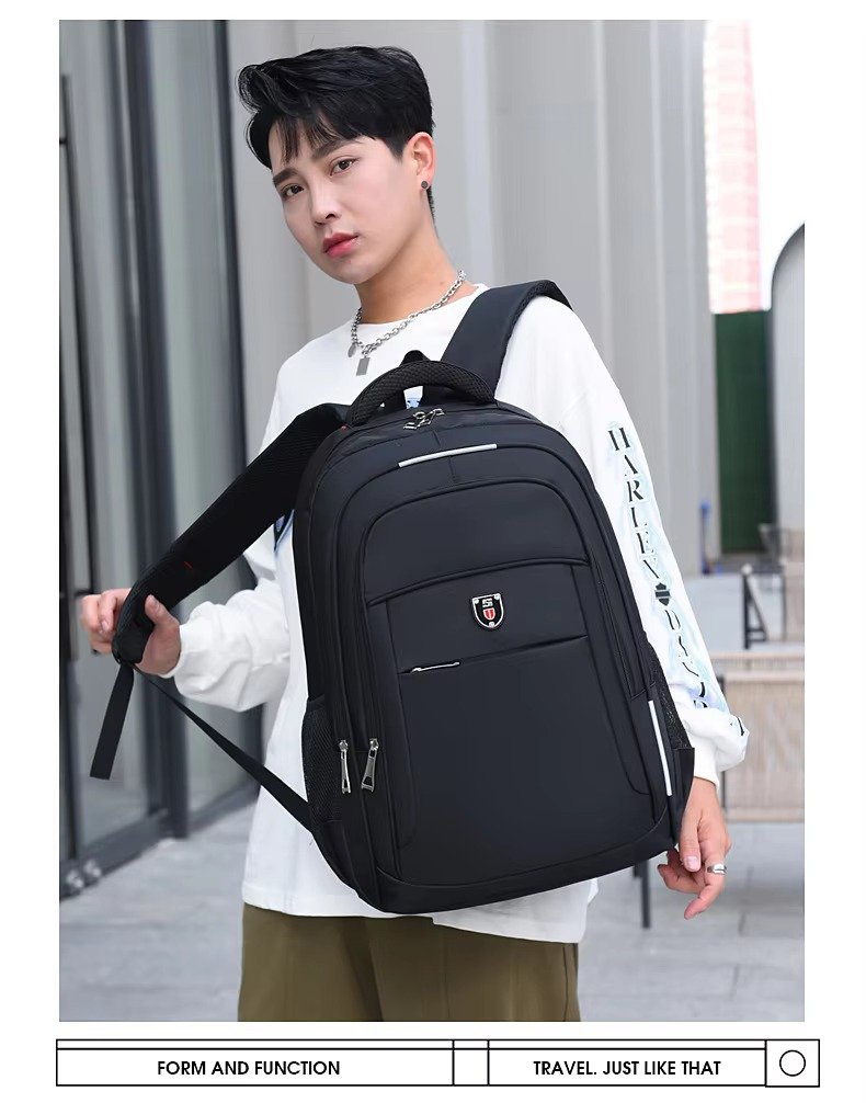 Custom Logo Durable Waterproof Oxford Laptop Backpack For Business Travel Lightweight Large Capacity College Student School Bag detail image