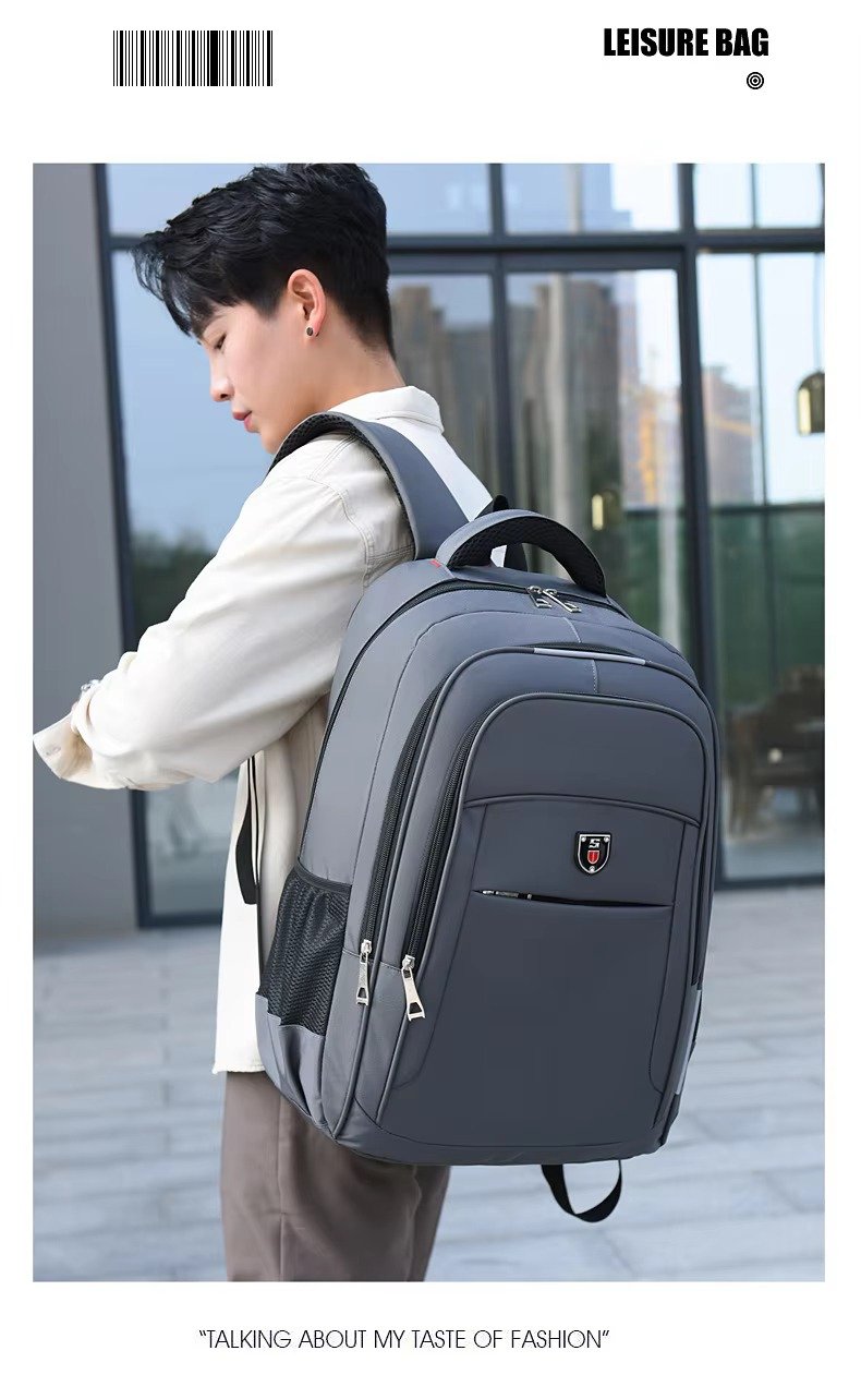 Custom Logo Durable Waterproof Oxford Laptop Backpack For Business Travel Lightweight Large Capacity College Student School Bag detail image