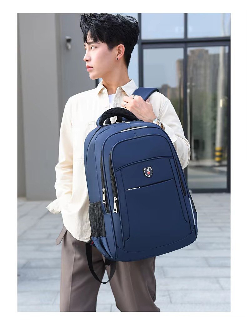 Custom Logo Durable Waterproof Oxford Laptop Backpack For Business Travel Lightweight Large Capacity College Student School Bag detail image