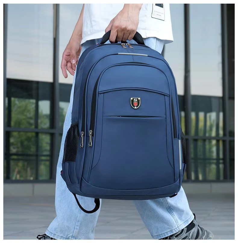 Custom Logo Durable Waterproof Oxford Laptop Backpack For Business Travel Lightweight Large Capacity College Student School Bag detail image