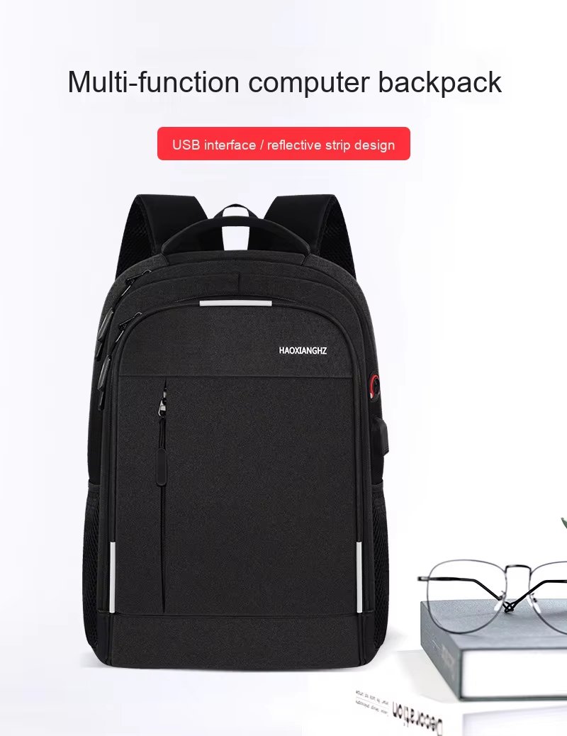Water-Resistant Large Capacity USB Modern Business Oxford Laptop Backpack product detail