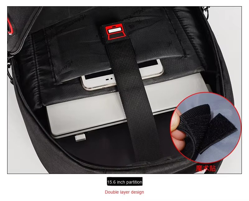 Water-Resistant Large Capacity USB Modern Business Oxford Laptop Backpack product detail
