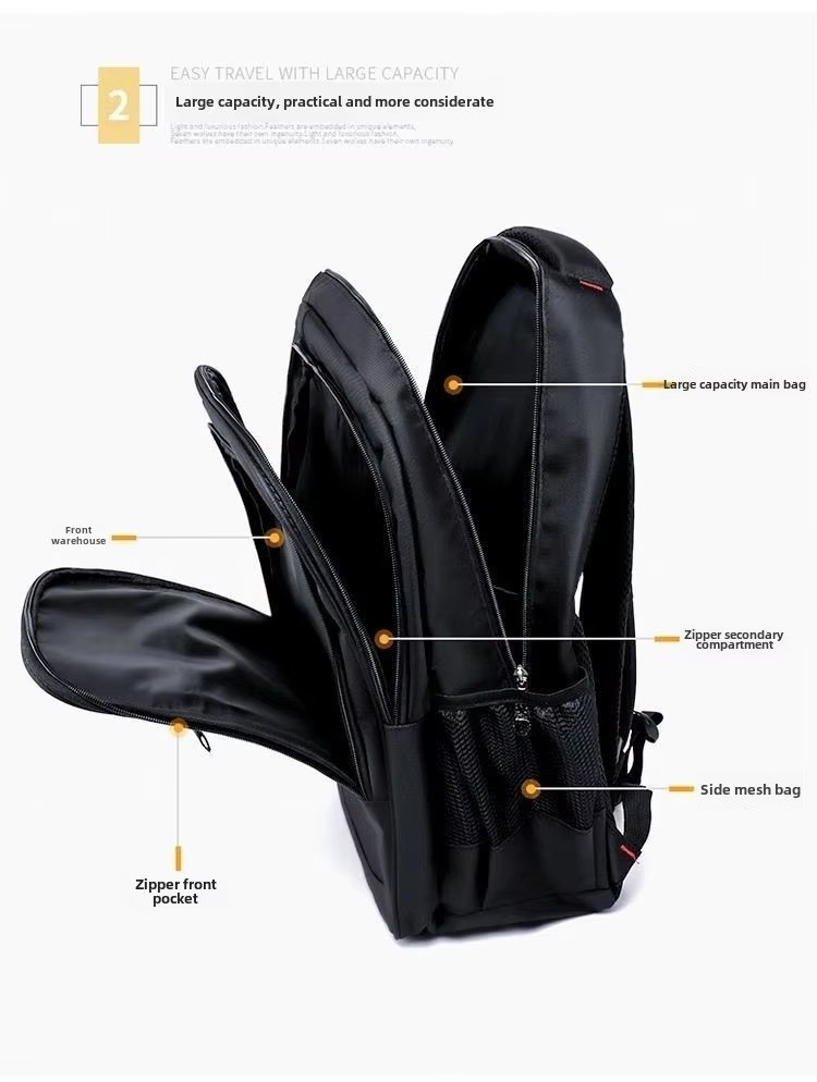 Water-Resistant Large Capacity Outdoor Business Travel Oxford Laptop Backpack product detail