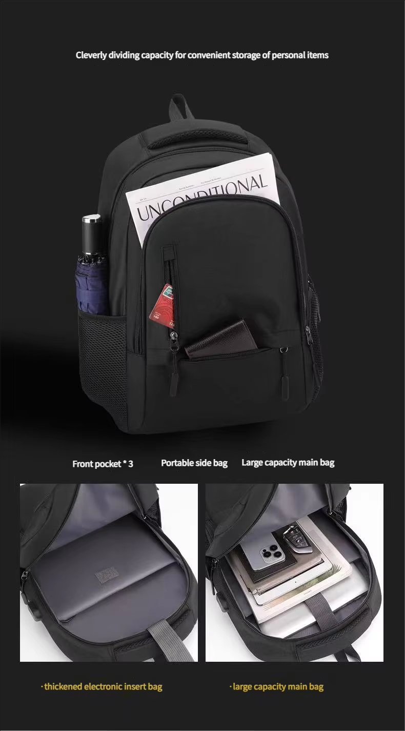 Anti-Theft Water-Resistant Large Capacity USB Modern Oxford Laptop Backpack product detail