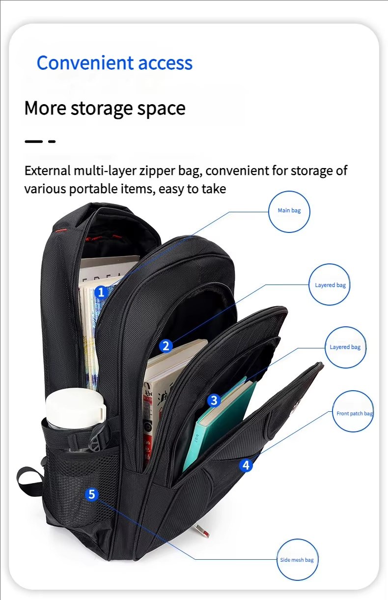 Large Capacity Outdoor Business Travel School Oxford Laptop Backpack product detail