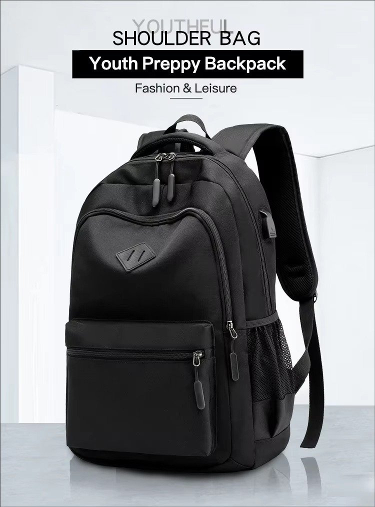 Style Large Capacity Laptop Backpack with USB Charging Port Middle High School College Student Schoolbag For Teenager detail image