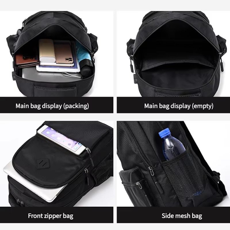 Style Large Capacity Laptop Backpack with USB Charging Port Middle High School College Student Schoolbag For Teenager detail image