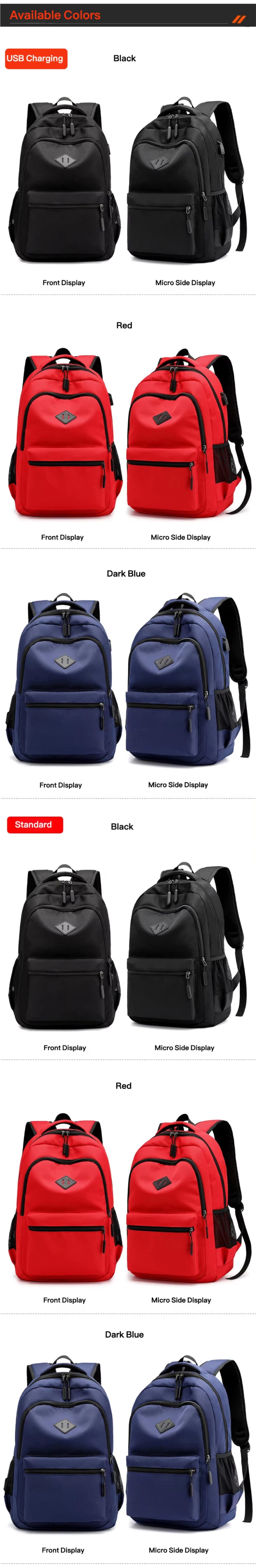 Style Large Capacity Laptop Backpack with USB Charging Port Middle High School College Student Schoolbag For Teenager detail image