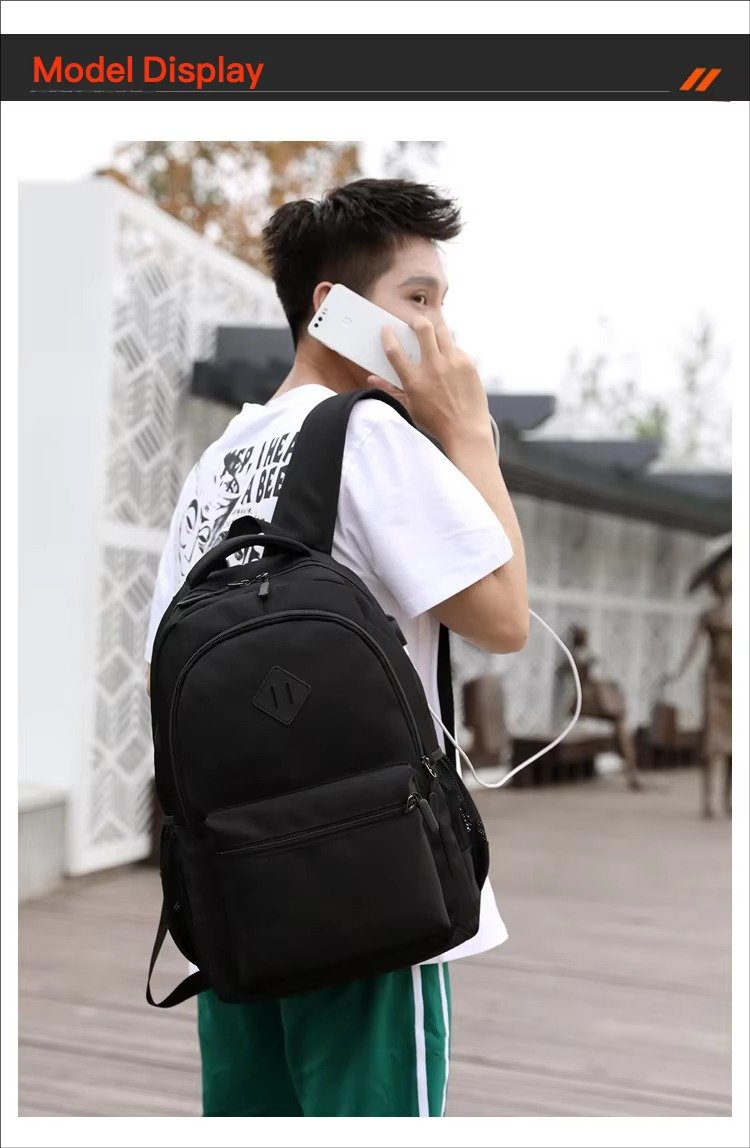 Style Large Capacity Laptop Backpack with USB Charging Port Middle High School College Student Schoolbag For Teenager detail image