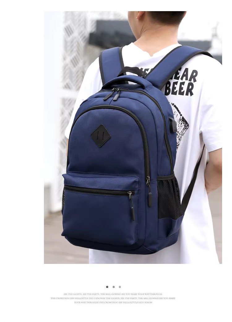 Style Large Capacity Laptop Backpack with USB Charging Port Middle High School College Student Schoolbag For Teenager detail image
