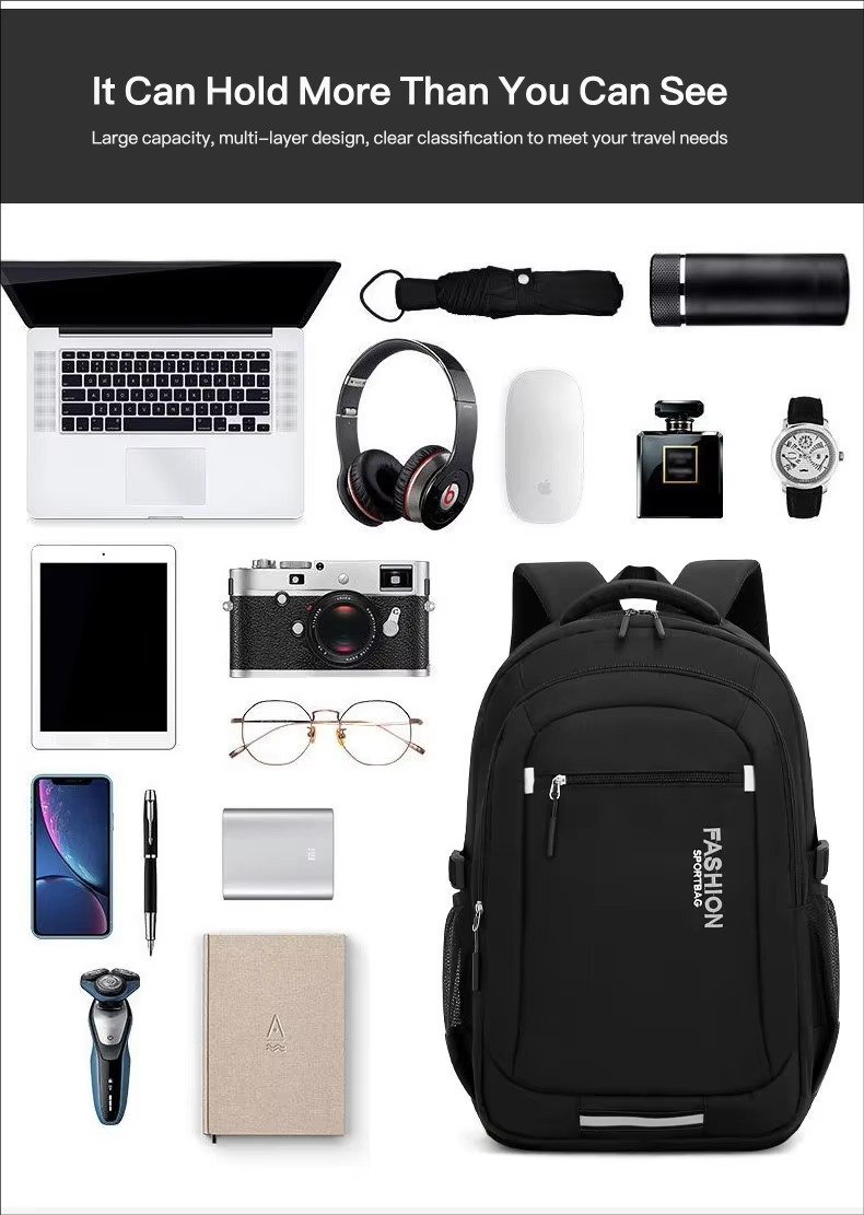 Factory Direct Large Capacity Waterproof Anti-Theft Laptop Backpack For Business Leisure Travel College Student Schoolbag detail image