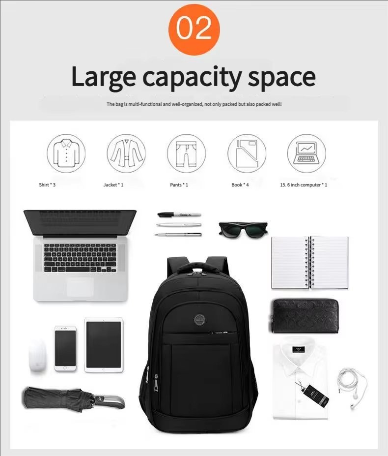 Water-Resistant Large Capacity Modern Business School Oxford Laptop Backpack product detail