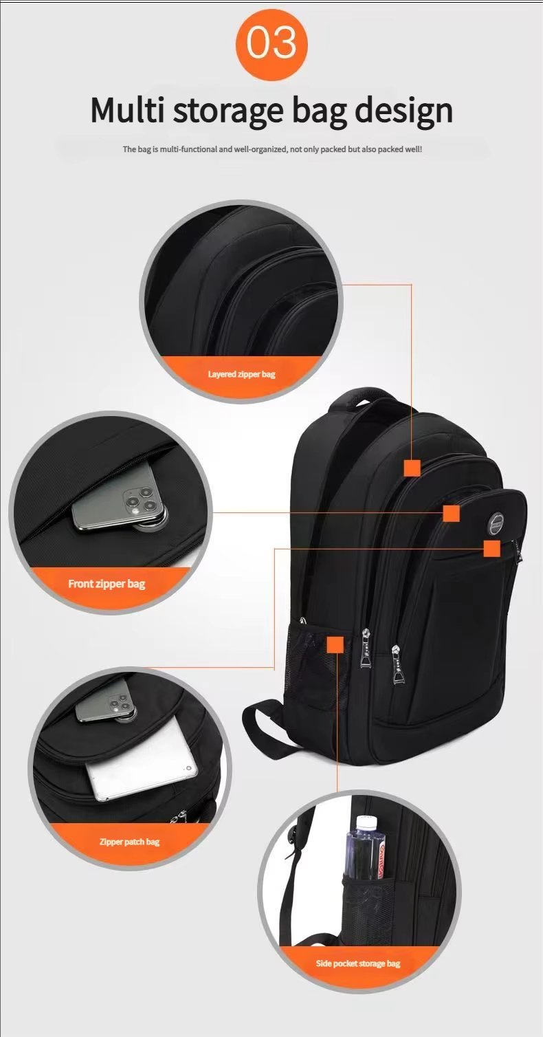 Water-Resistant Large Capacity Modern Business School Oxford Laptop Backpack product detail