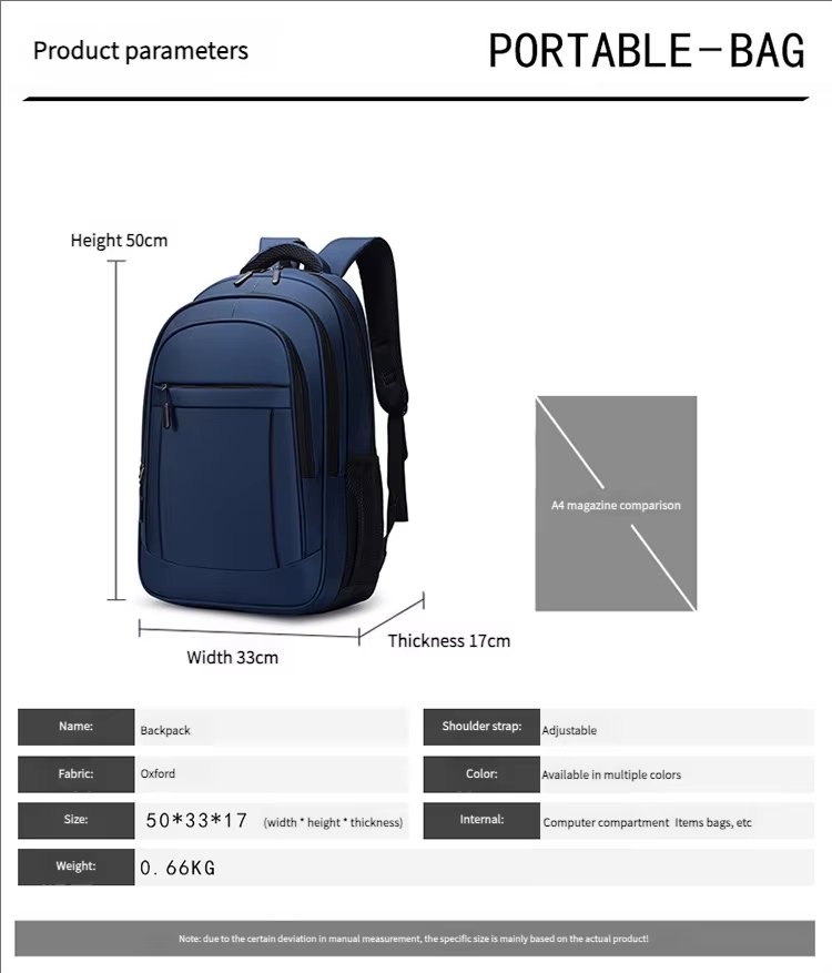 Anti-Theft Water-Resistant Business Travel School Oxford Laptop Backpack product detail