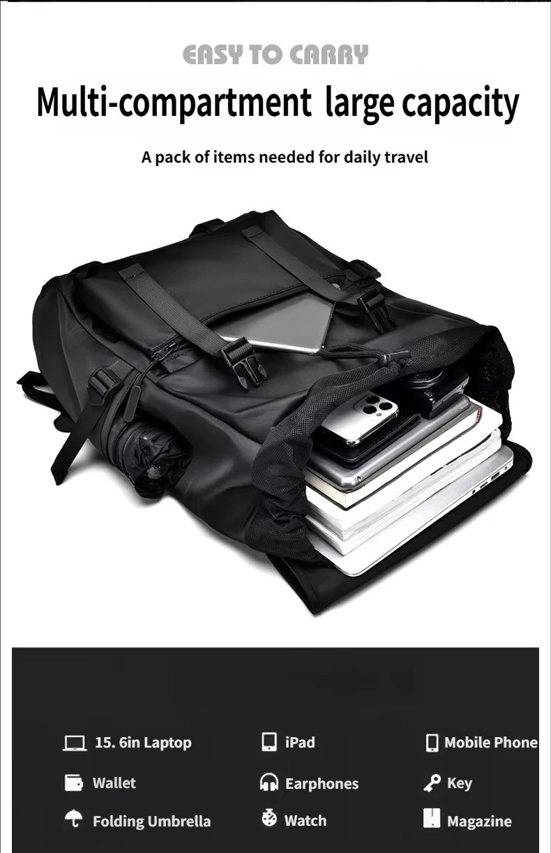 Water-Resistant Large Capacity Lightweight Business Travel Oxford Laptop Backpack product detail