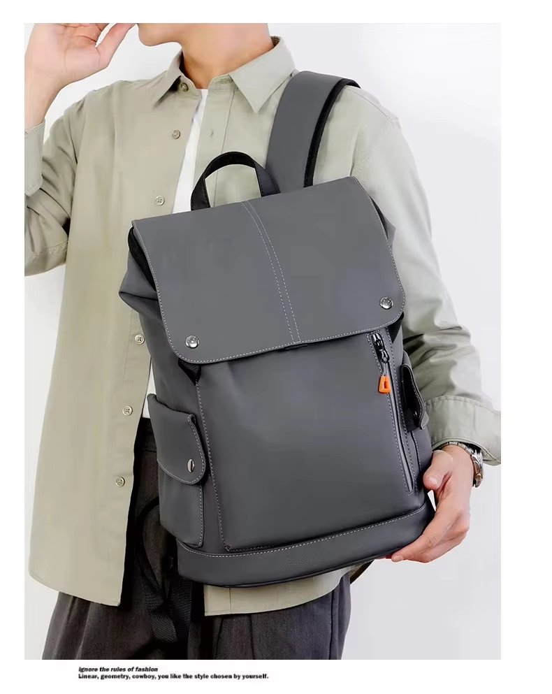 Anti-Theft Water-Resistant Vintage Travel Casual PU Leather Laptop Backpack product detail
