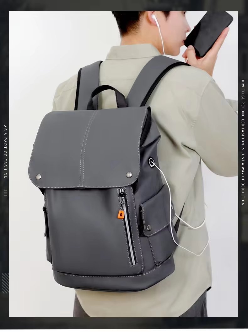 Anti-Theft Water-Resistant Vintage Travel Casual PU Leather Laptop Backpack product detail