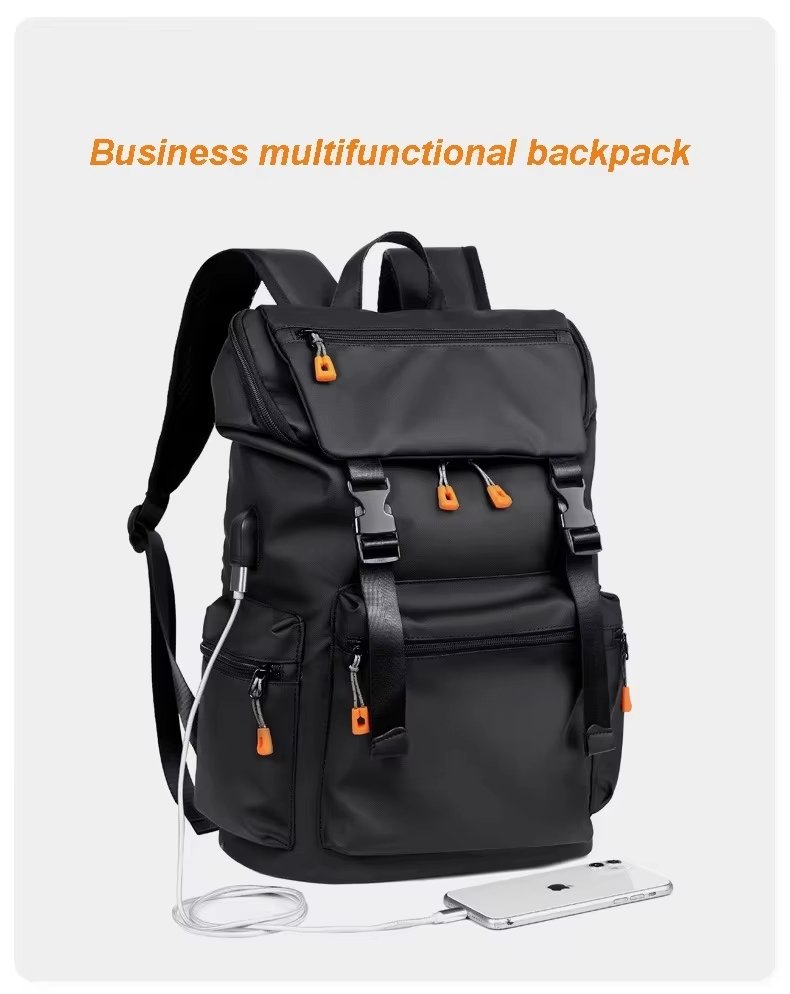 Water-Resistant Large Capacity USB Outdoor Business Oxford Laptop Backpack product detail