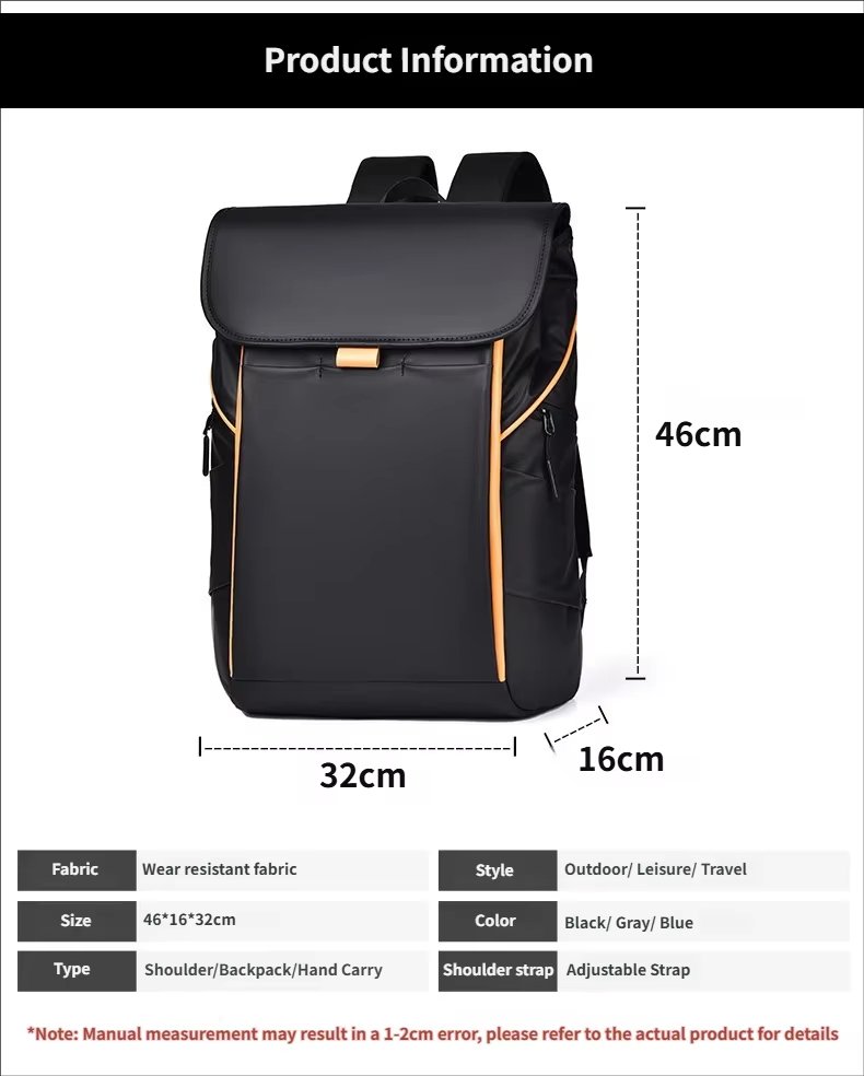 Water-Resistant Large Capacity Outdoor Business Travel Oxford Laptop Backpack product detail