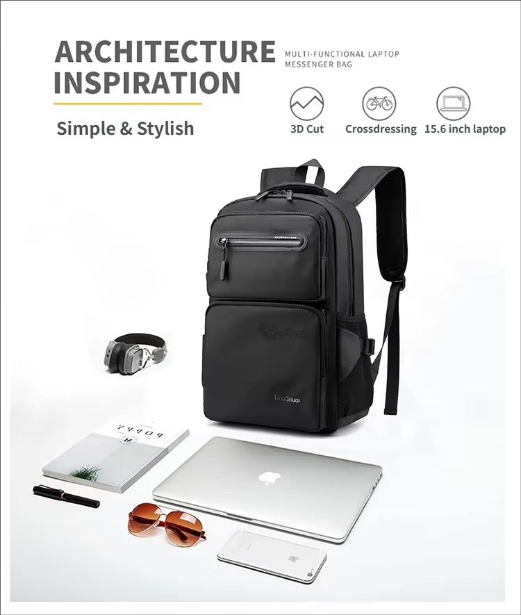 Anti-Theft Water-Resistant Large Capacity Business Travel Nylon Laptop Backpack product detail