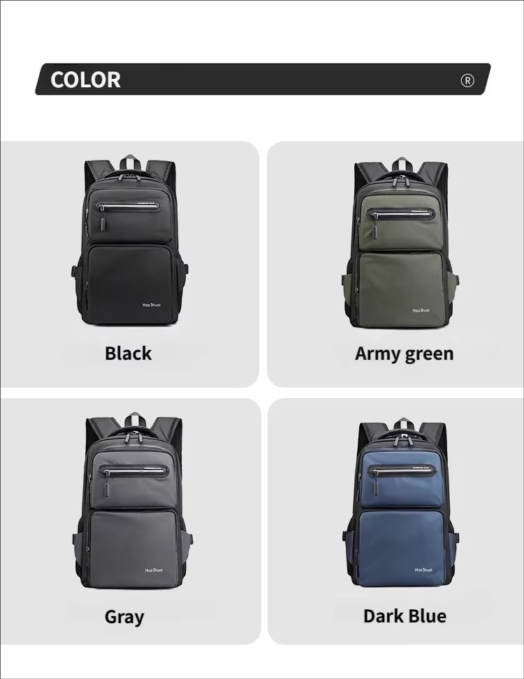 Anti-Theft Water-Resistant Large Capacity Business Travel Nylon Laptop Backpack product detail