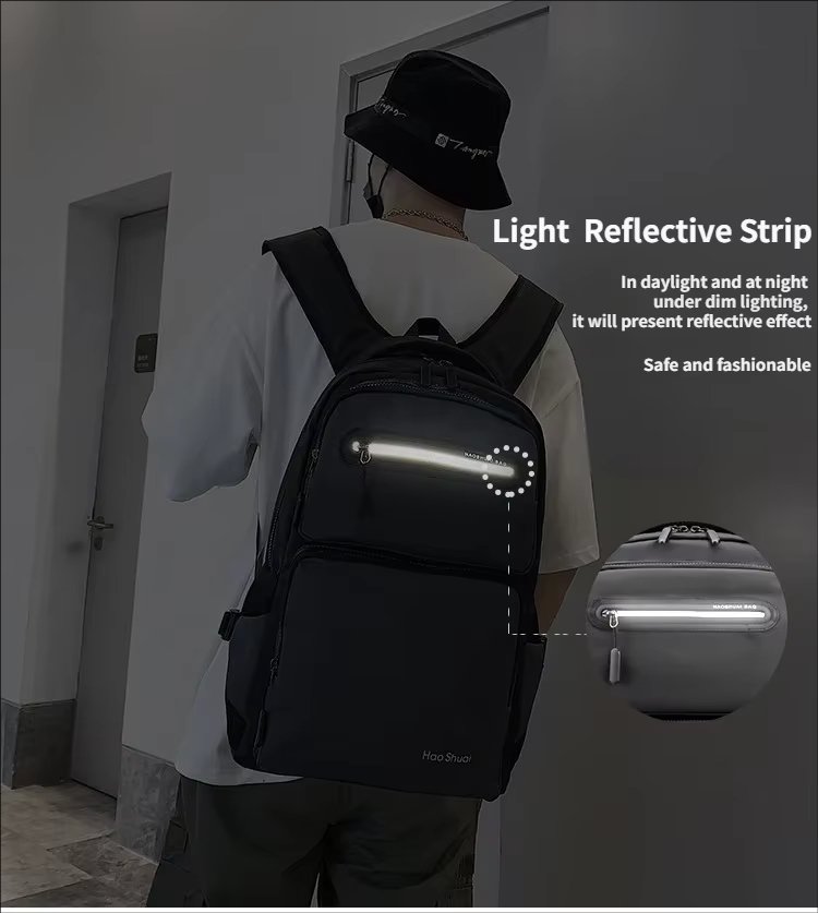 Anti-Theft Water-Resistant Large Capacity Business Travel Nylon Laptop Backpack product detail
