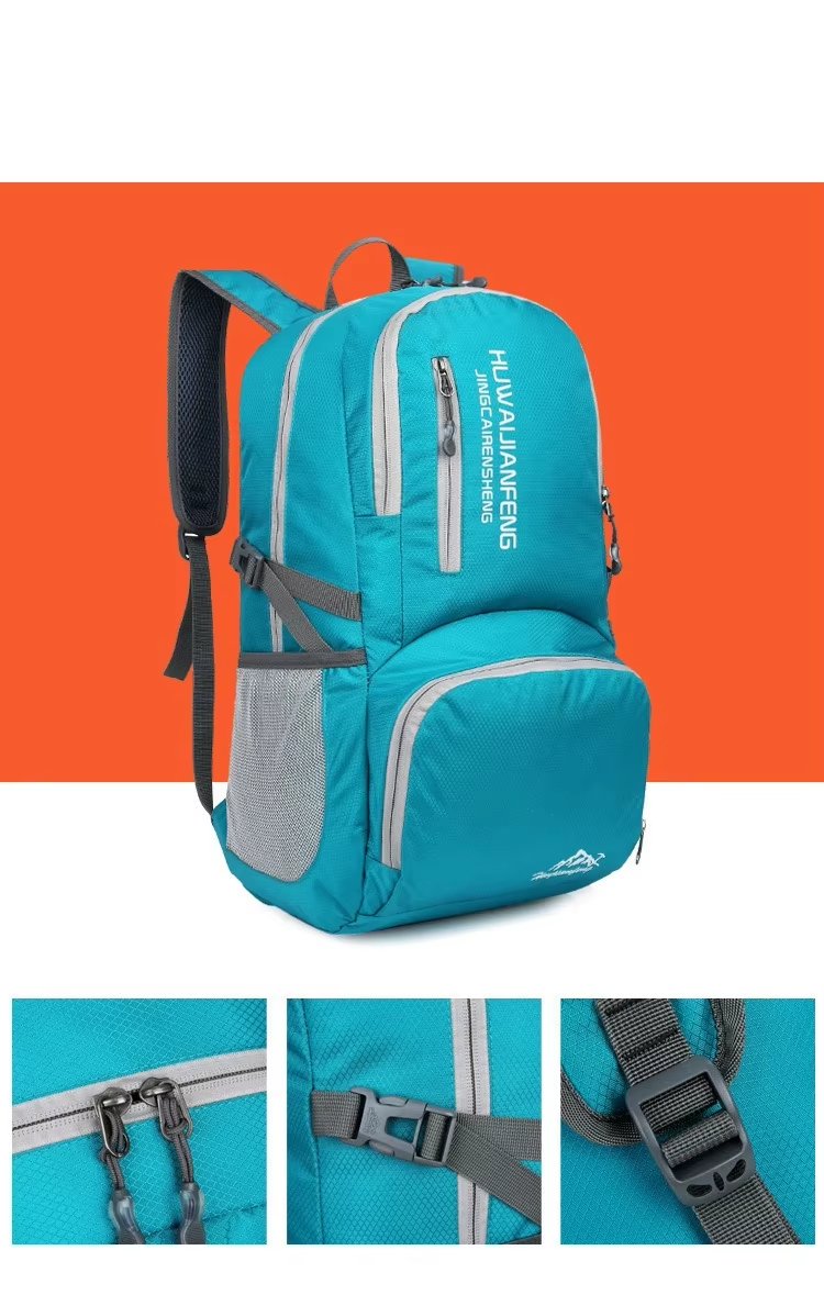 Waterproof Nylon Foldable Trekking Backpack detail image