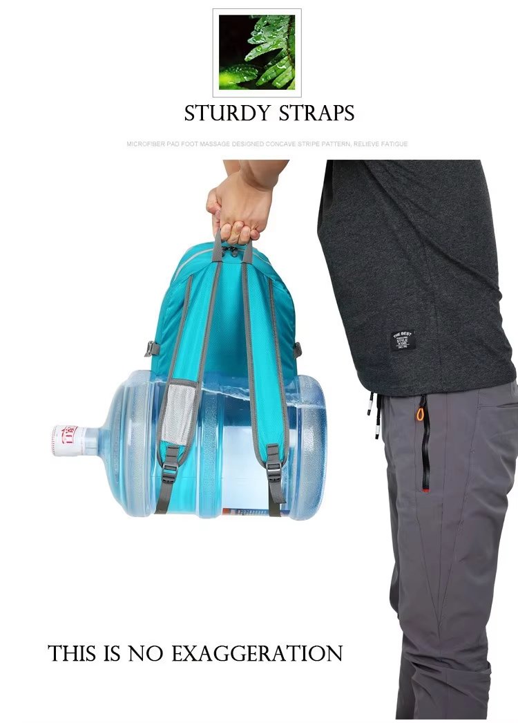 Waterproof Nylon Foldable Trekking Backpack detail image