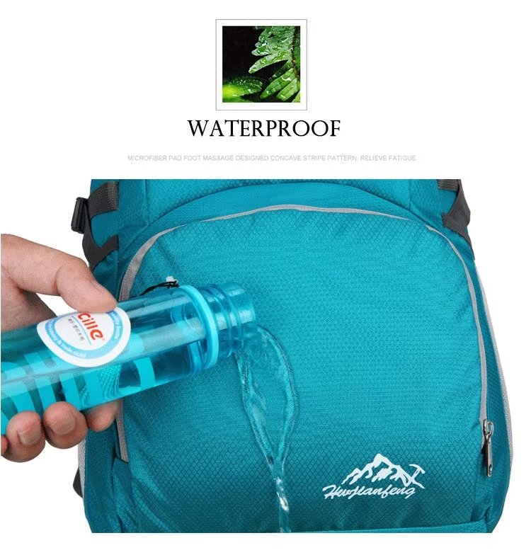 Waterproof Nylon Foldable Trekking Backpack detail image