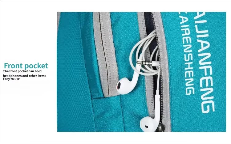 Waterproof Nylon Foldable Trekking Backpack detail image