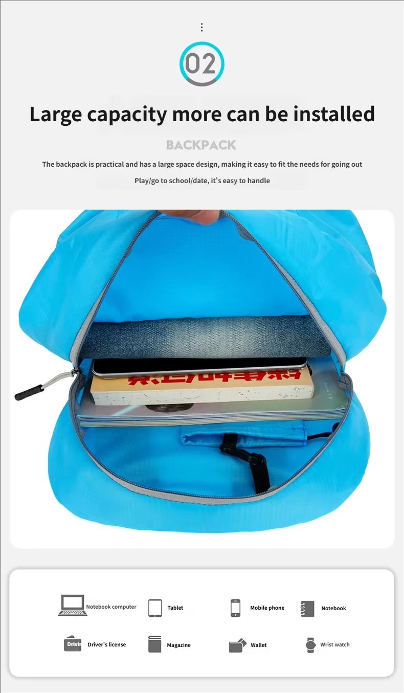 Waterproof Nylon Softback Trekking Backpack detail image