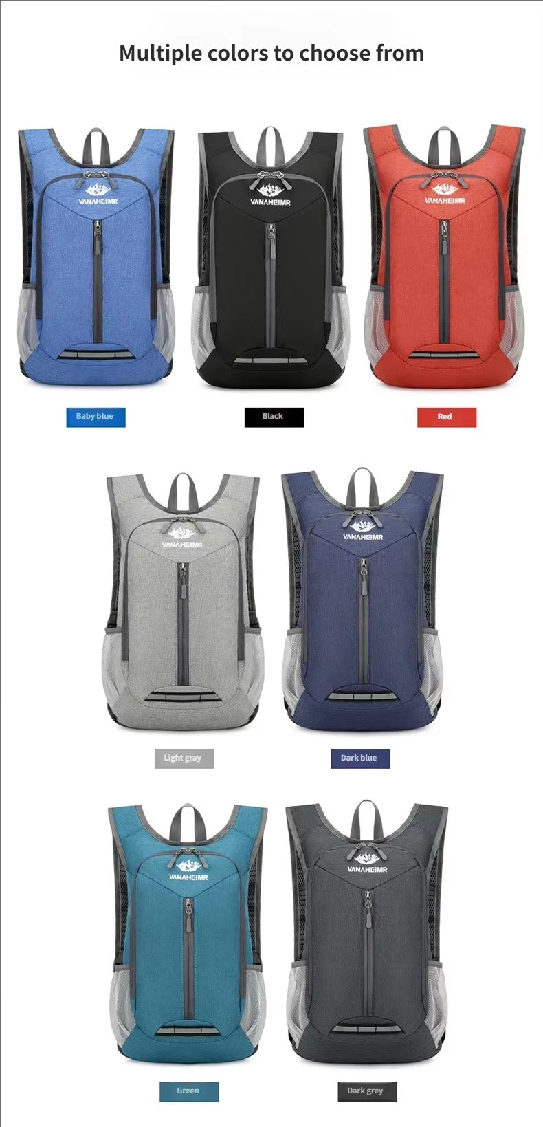 Waterproof Nylon Travel Trekking Backpack detail image