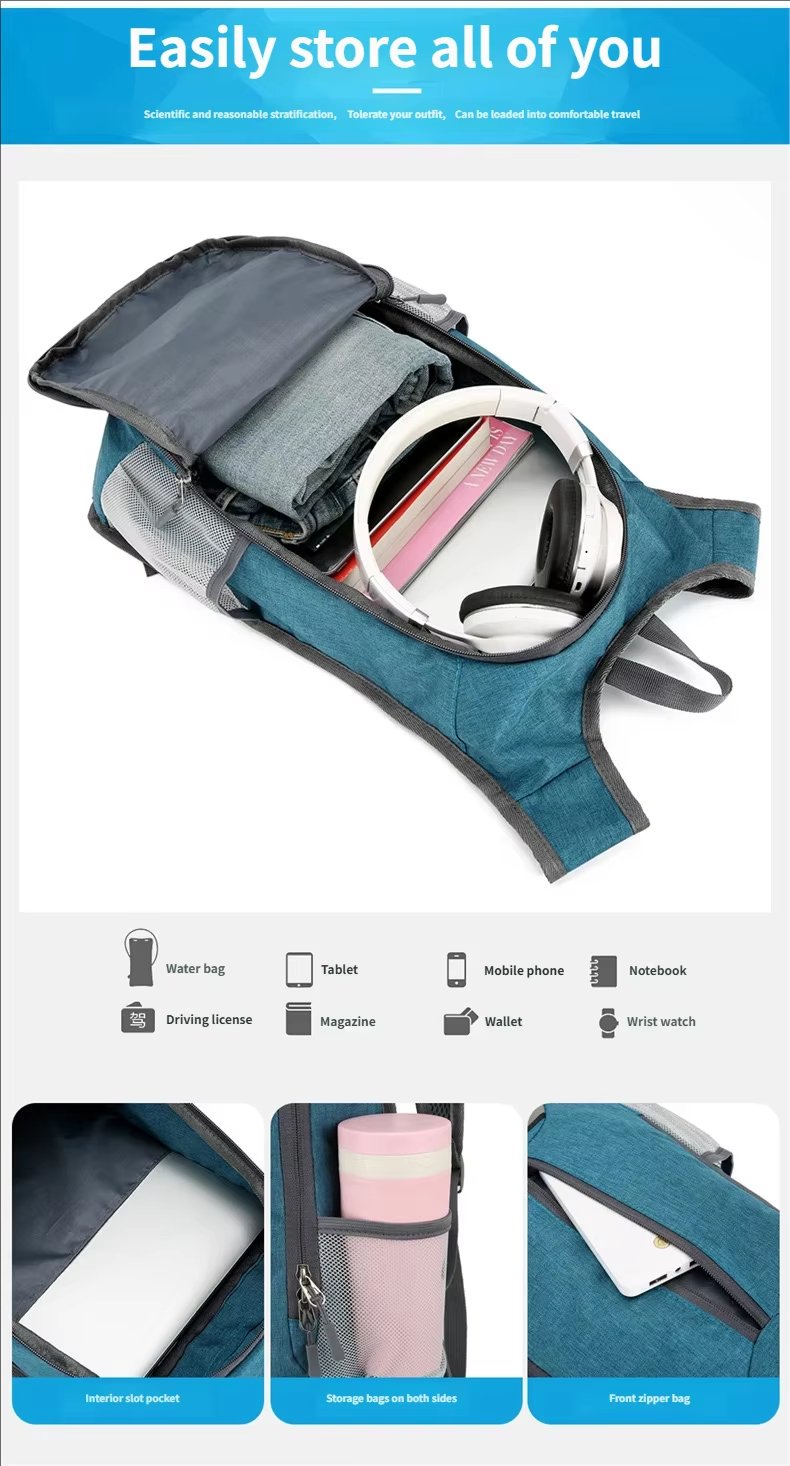 Waterproof Nylon Travel Trekking Backpack detail image